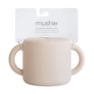 Mushie silikoninis užkandžių puodelis – Cloudy Mauve