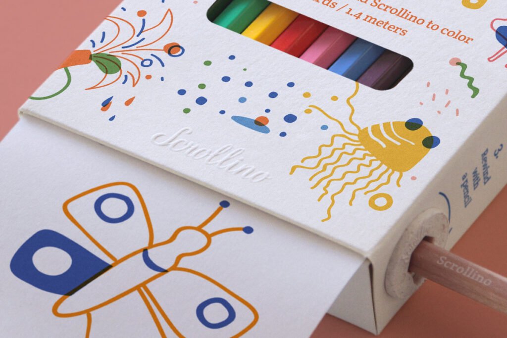Scrollino Colouring spalvinimo knyga ritinys