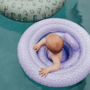 Swim Essentials pripučiamas plaukimo ratas vaikams 0-1 metų LILA LEOPARD